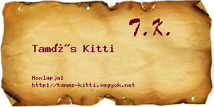 Tamás Kitti névjegykártya