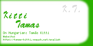 kitti tamas business card