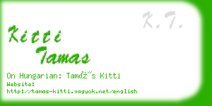 kitti tamas business card